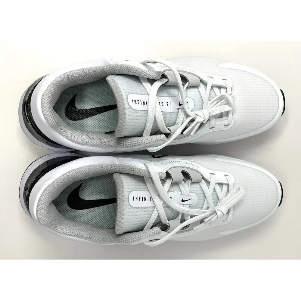Nike Infinity Pro 2 Mens Sz 10.5 Golf Shoes White Black Photon Dust DJ5593-115